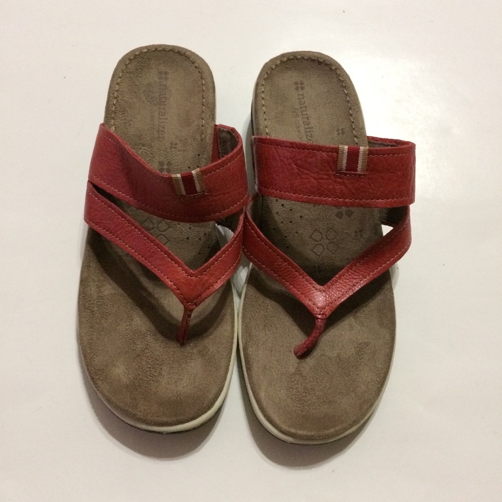 Naturalizer Vonnie Red Pepper Leather Sandals - 8